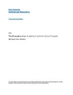 The evaluation of an academy's summer school program